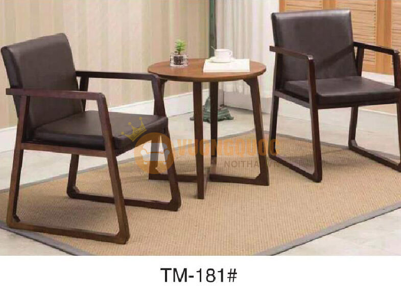 Bộ bàn ghế cafe bàn tròn ghế thư giãn HOY TM181-1